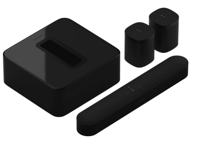 Sonos Immersive Set with Beam (Beam G2 + Sub + (2) One SL) - Black